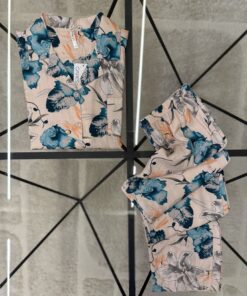 Alternative view of Pyjama demi manche boutonnée à fleurs "ROSE"