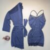 Nuisette peignoir "bleu "