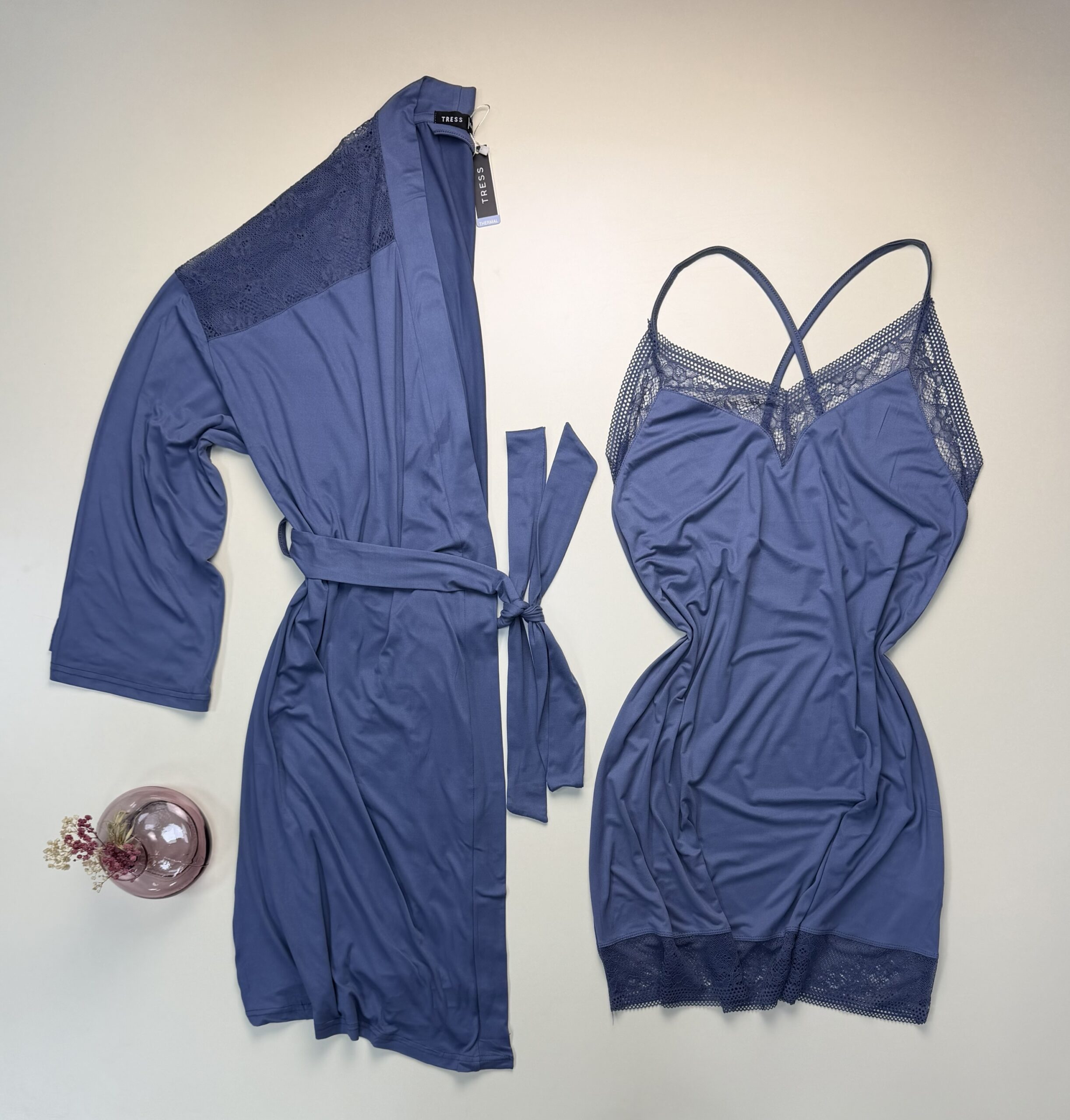 Nuisette peignoir "bleu "