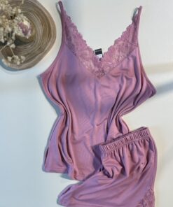 Bustier short " rose "