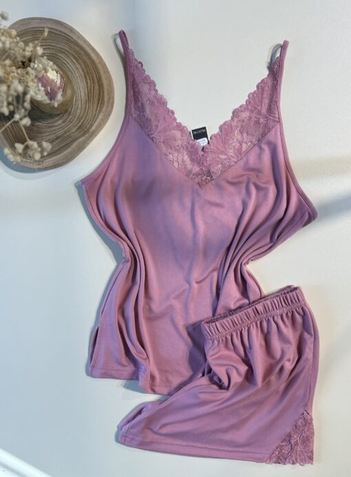 Bustier short " rose "