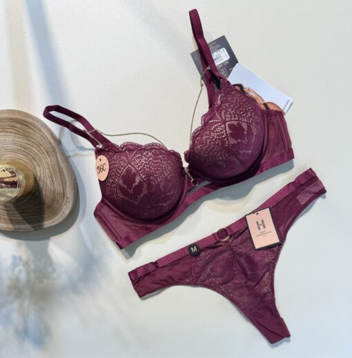 Ensemble 2 pièces H " Aubergine "