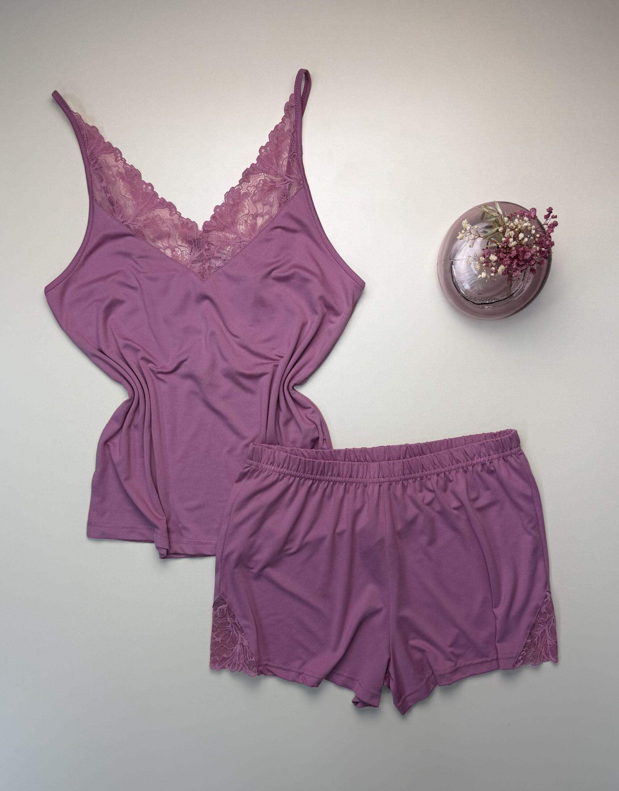 Bustier short " rose "