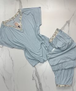 Pyjama haut demi manche - Tress - bleu