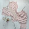Pyjama Haut Demi Manche En Satin " Rose "