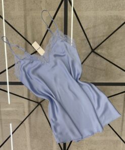 Nuisette etam en satin " desire " bleu