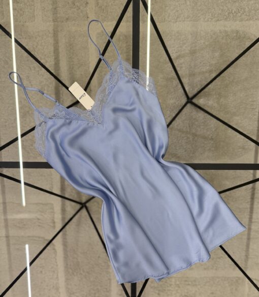 Nuisette etam en satin " desire " bleu