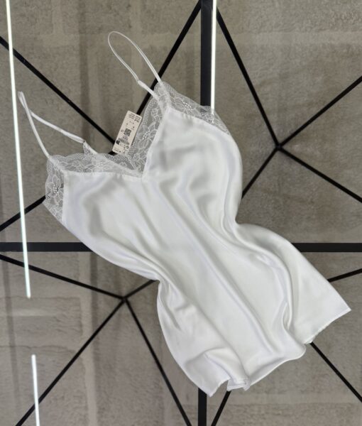 Nuisette etam en satin " desire " blanc