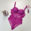Body en dentelle Push Up - H - Rose -