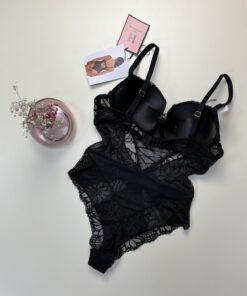Alternative view of Body en dentelle Push Up - H - Noir -