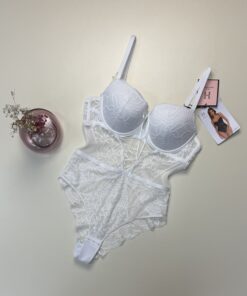 Body en dentelle Push Up - H - Blanc -