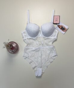 Alternative view of Body en dentelle Push Up - H - Blanc -