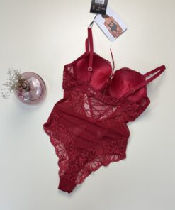 Alternative view of Body en dentelle Push Up - H - bordeaux