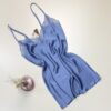 Nuisette etam en satin " desire " bleu