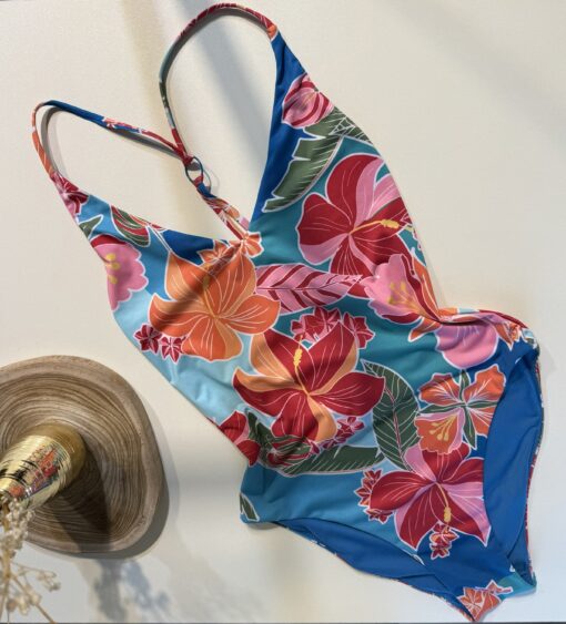 Hibiscus - Etam - 
Maillot de bain 1 pièce détail au dos à motifs
