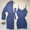 Ensemble Nuisette Peignoir " Bleu "