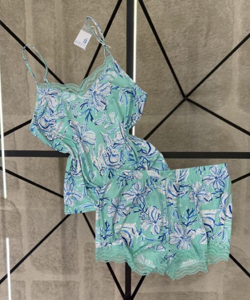 Pyjama short bustier - Primark - " Vert Motifs "