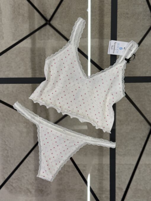 Ensemble 2 pcs Primark " Blanc Coeur "