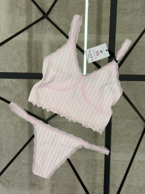 Ensemble 2 pcs Primark " Rose à rayures  "