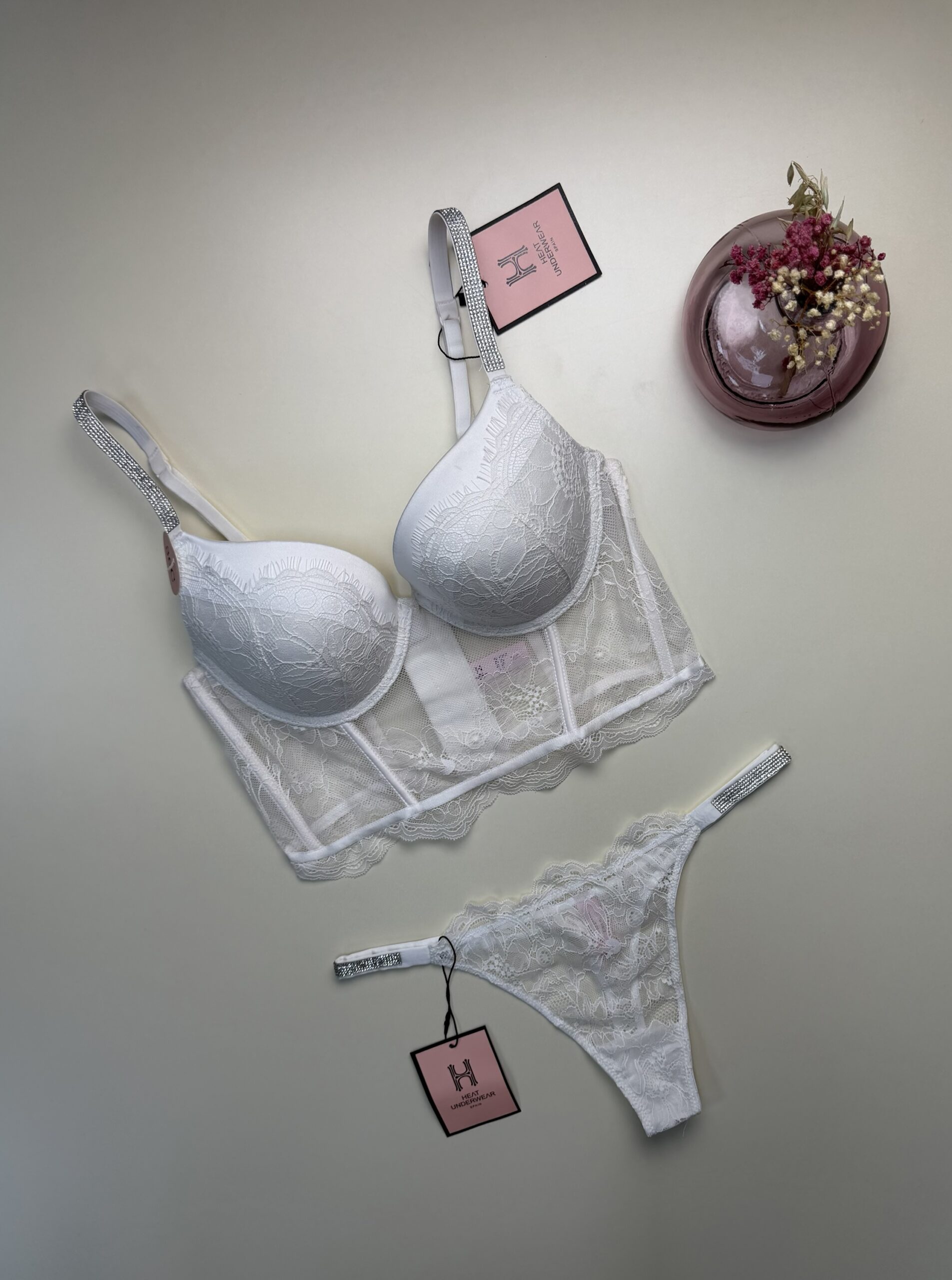 Ensemble 2 pcs corset - H - " Blanc "