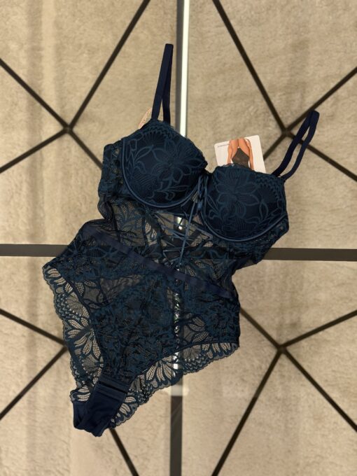Body en dentelle - H - Vert -