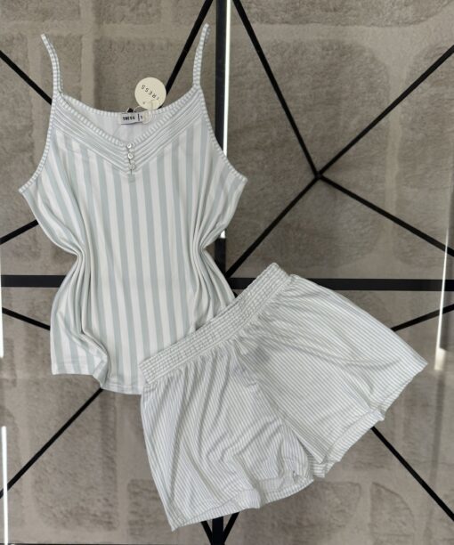 PYJAMA BUSTIER SHORT "vert"