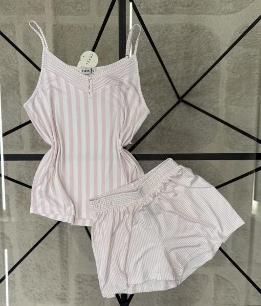 PYJAMA BUSTIER SHORT "rose"