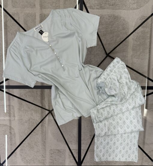 PYJAMA HAUT DEMI MANCHE "vert"