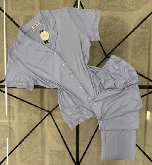PYJAMA BOUTONNEE "bleu"