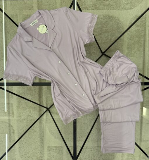 Pyjama boutonné - mauve -