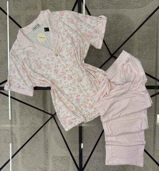 PYJAMA BOUTONNEE "rose"