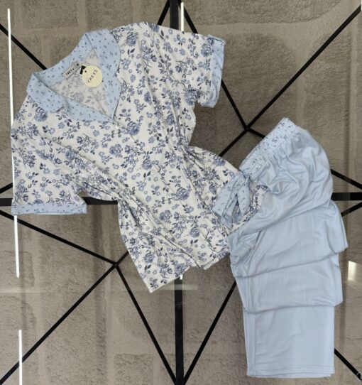 PYJAMA BOUTONNEE "bleu"