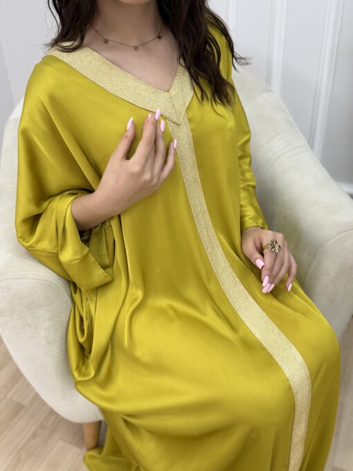 Robe d’hôtesse -Lella- moutarde