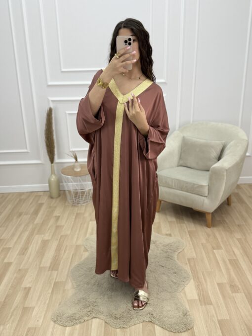Robe d’hôtesse -Lella- bois de rose
