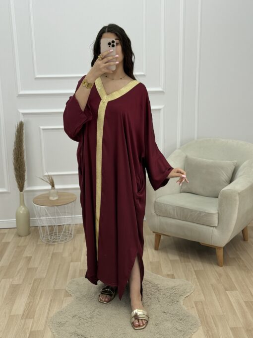 Robe d’hôtesse -Lella- aubergine