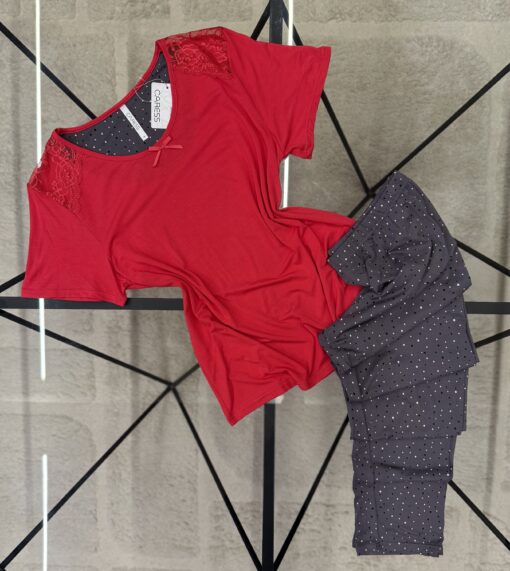 Pyjama haut demi manche " Rouge "