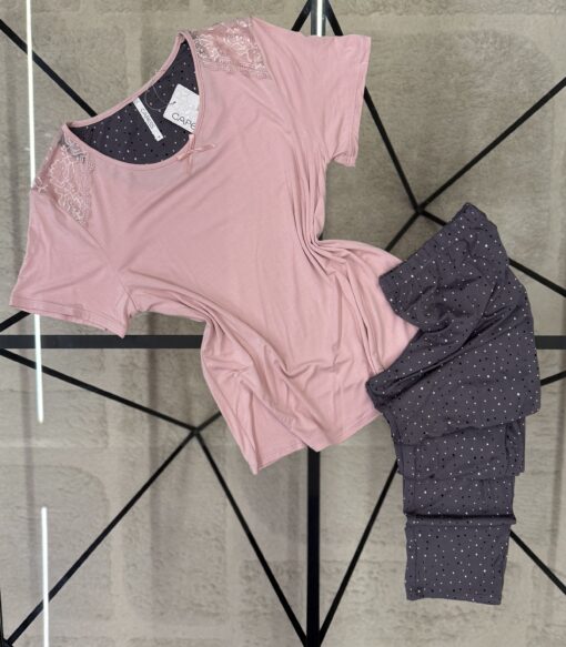 Pyjama haut demi manche " Rose "