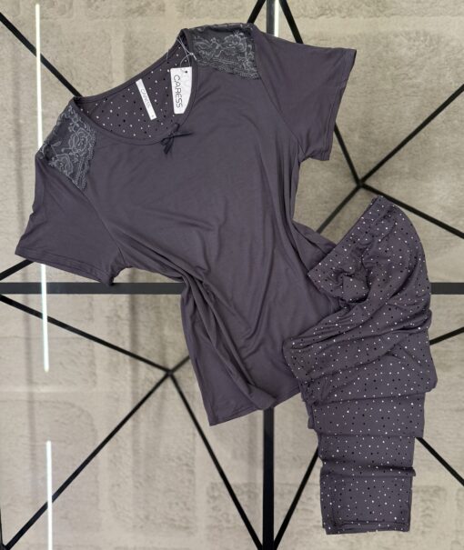Pyjama haut demi manche " Gris "