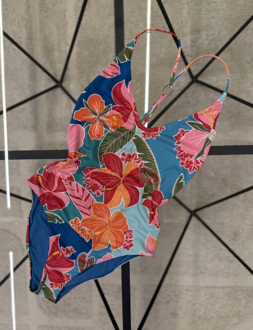 Hibiscus - Etam - 
Maillot de bain 1 pièce détail au dos à motifs