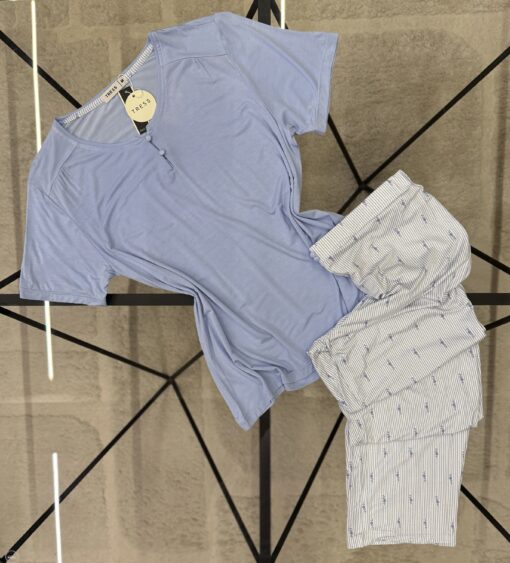 Pyjama haut demi manche " Bleu "
