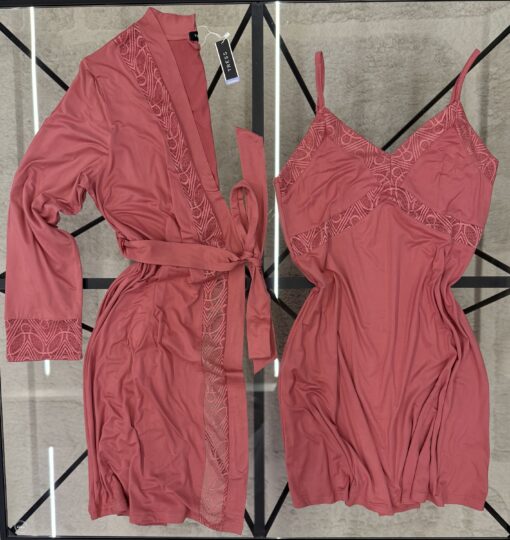 Ensemble Nuisette Peignoir " Rose "