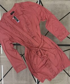 Alternative view of Ensemble Nuisette Peignoir " Rose "