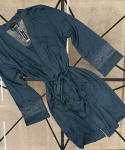 Alternative view of Ensemble Nuisette Peignoir " Vert "