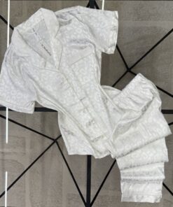 Pyjama boutonné haut demi manche - Blanc -