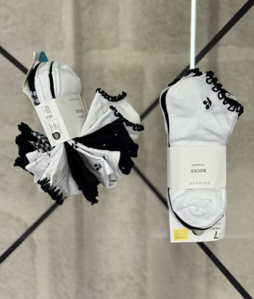 Pack de 7 chaussettes primark " à carreaux noir  "