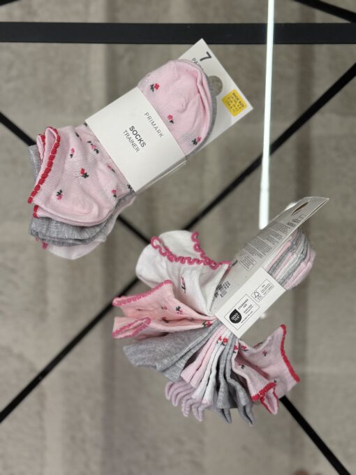 Pack de 7 chaussettes primark " Motifs rose "