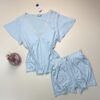 Pyjama short haut demi manche " Bleu "