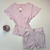 Pyjama short haut demi manche " rose "