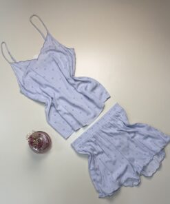 Alternative view of Pyjama short bustier " Bleu "