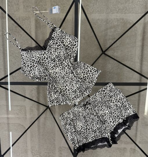 Pyjama short bustier - Primark - " Noir léopard "